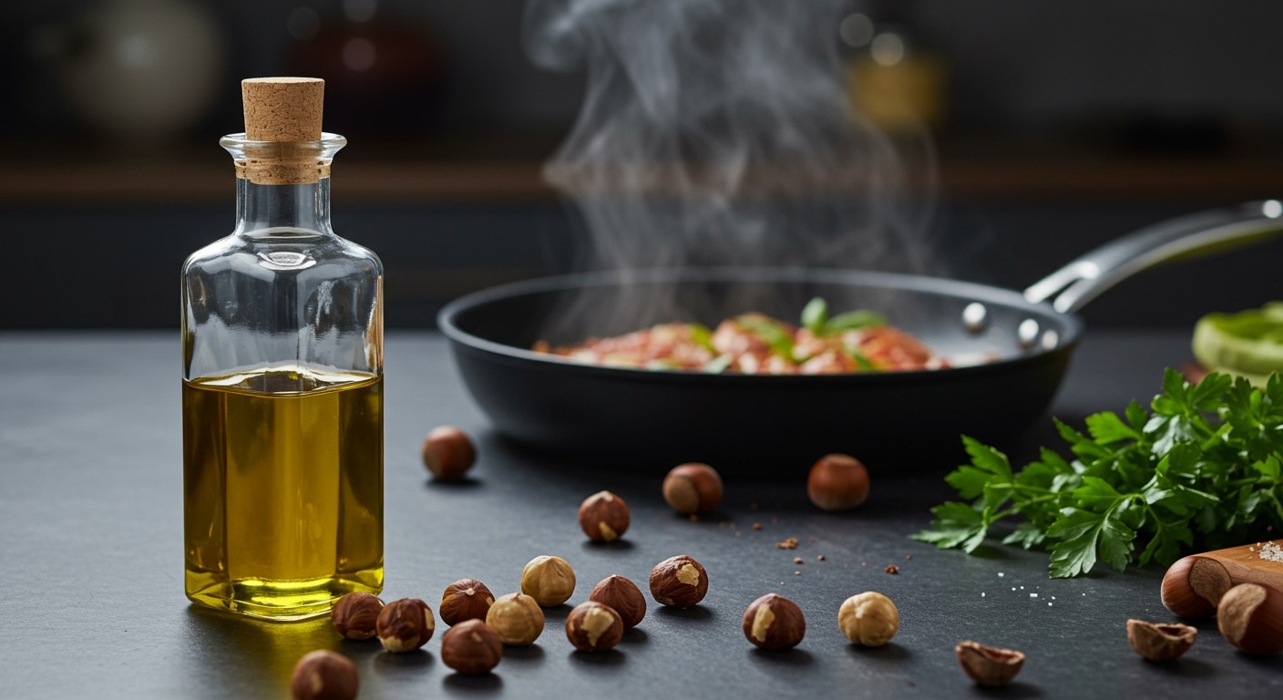 A mogyoróolaj gazdag E-vitaminban és antioxidánsokban.