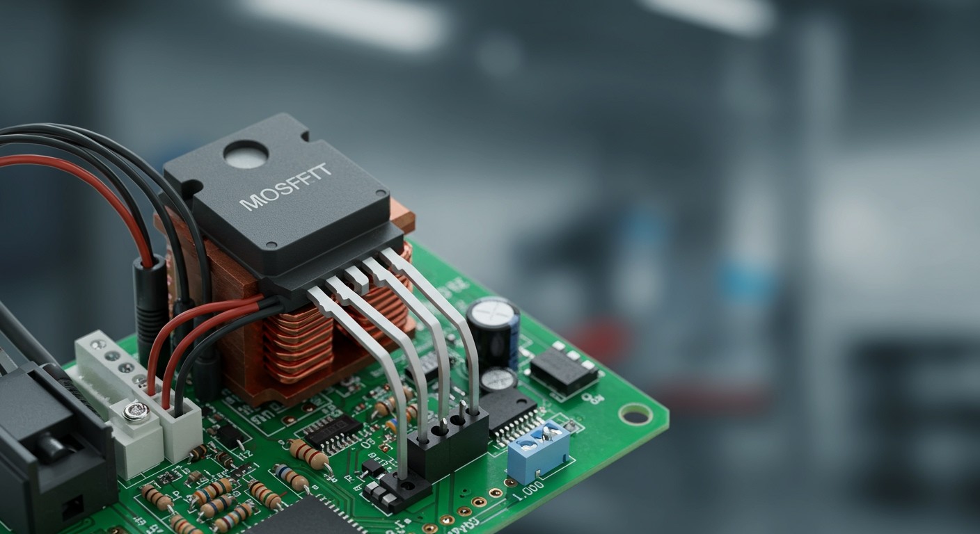 A PWM vezérlés növeli a motorok hatékonyságát MOSFET-ekkel.