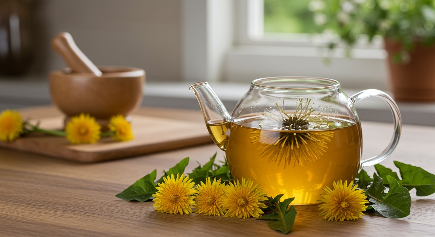 A pitypang tea támogatja a máj méregtelenítését.