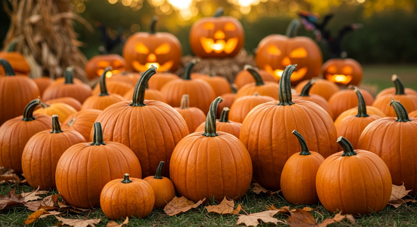 A sütőtök a Halloween hagyományos szimbóluma és díszítőeleme.