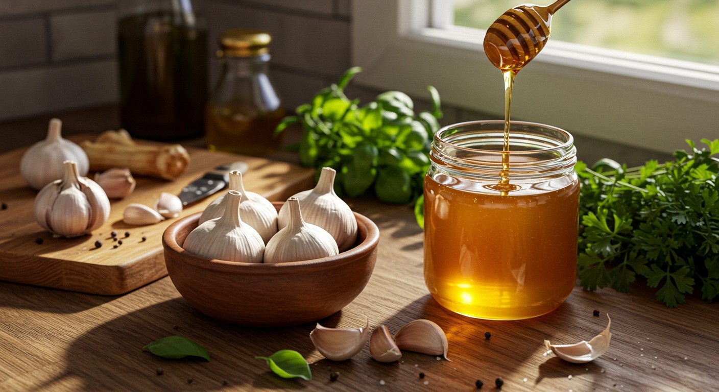 Fokhagyma és méz: immunerősítő kombináció reggelente.