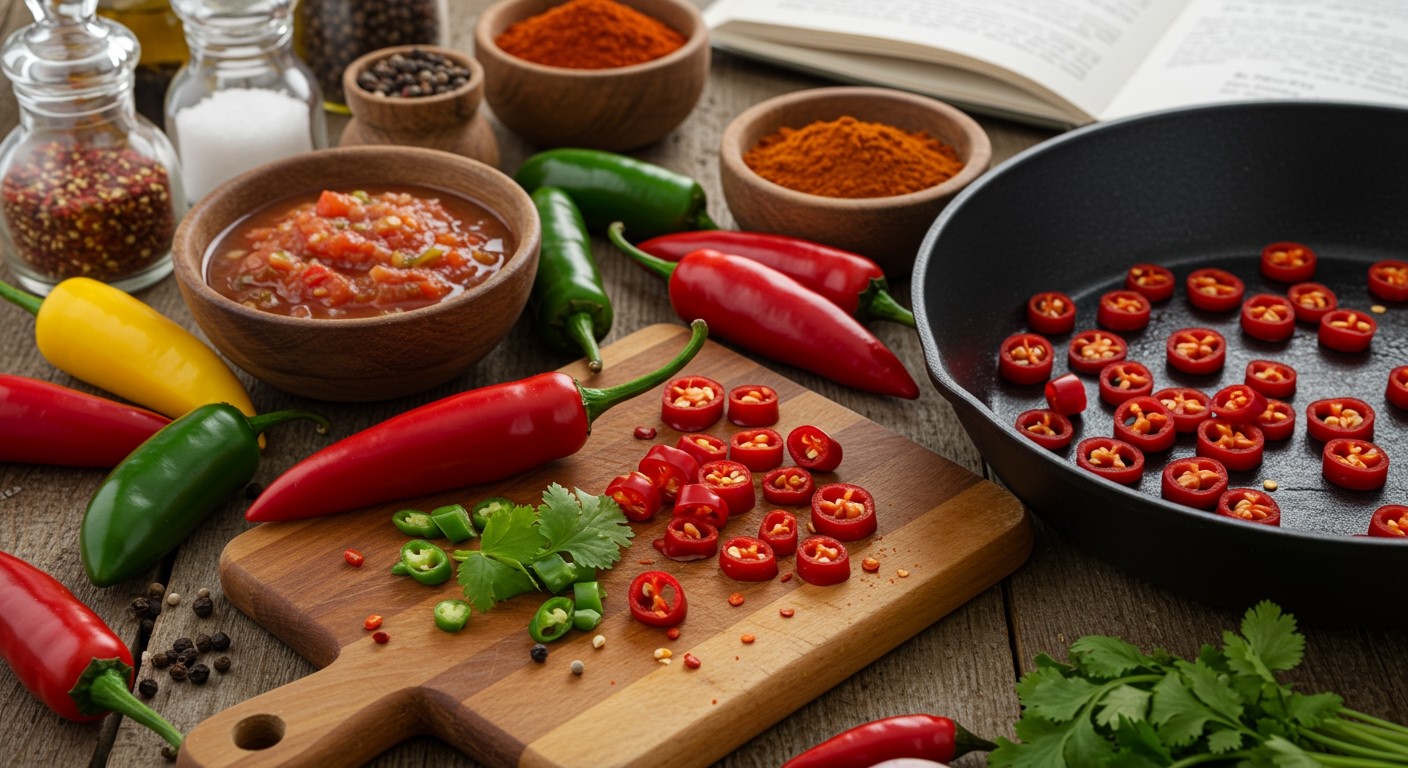 A csípős paprika fokozza az ételek ízét és egészségét.