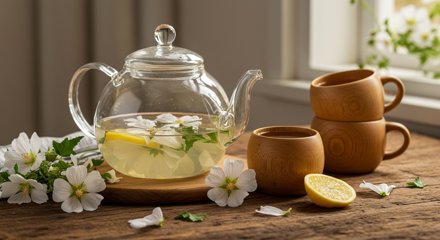 A fehér mályva tea gyulladáscsökkentő és nyugtató hatású.