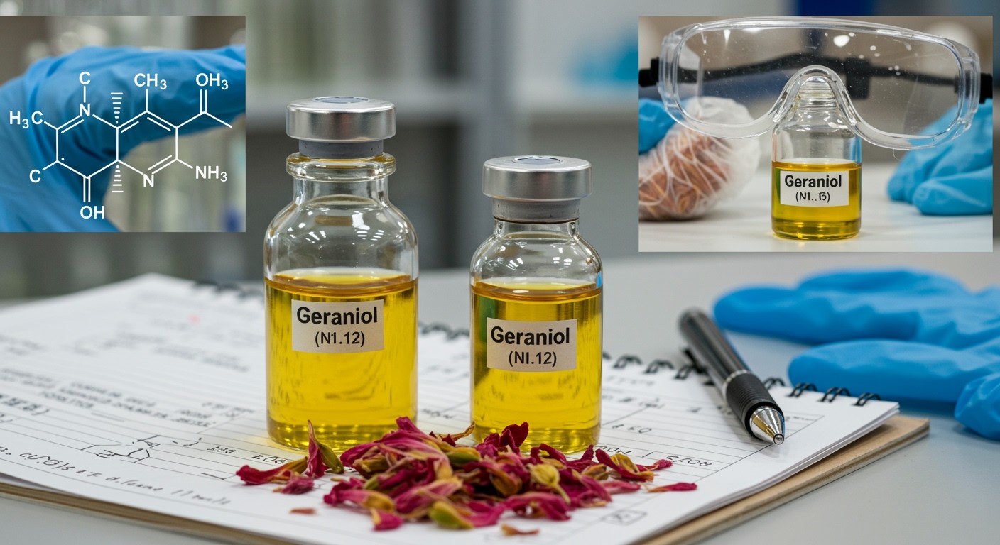 A geraniol alacsony toxicitású, de allergiás reakciókat okozhat.