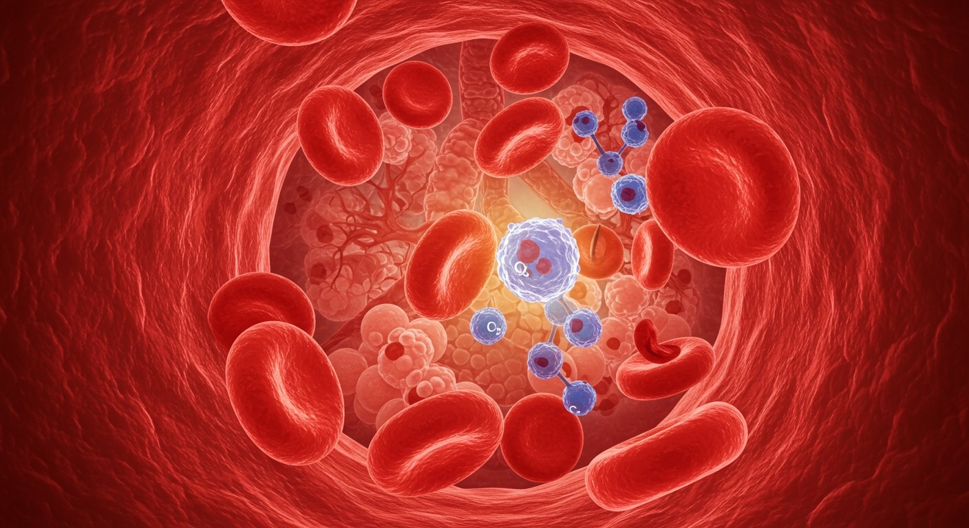 A hemoglobin kötődik az oxigénhez, hatékony szállítást biztosít.