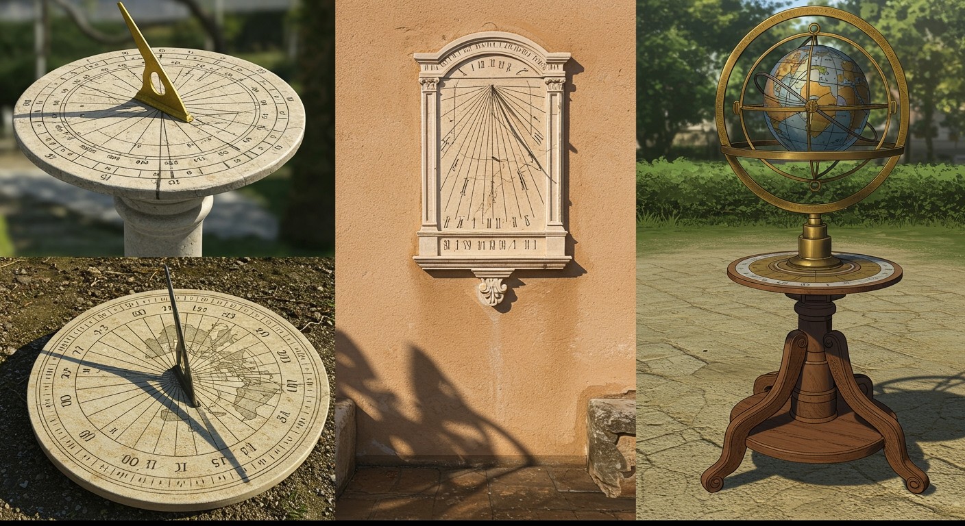 A vízszintes napórák a legelterjedtebb időmérők.