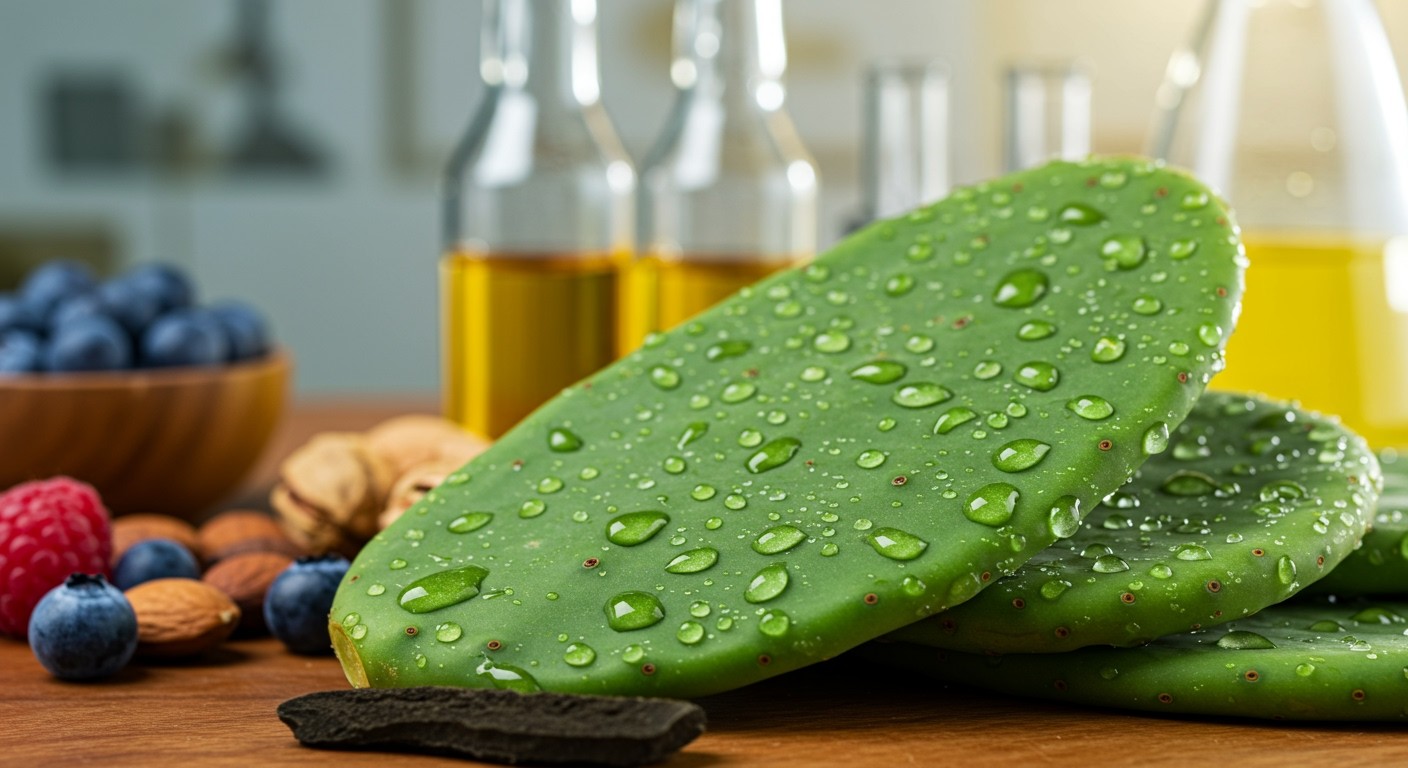 A nopal kaktuszpor erős antioxidáns, véd a sejtkárosodástól.