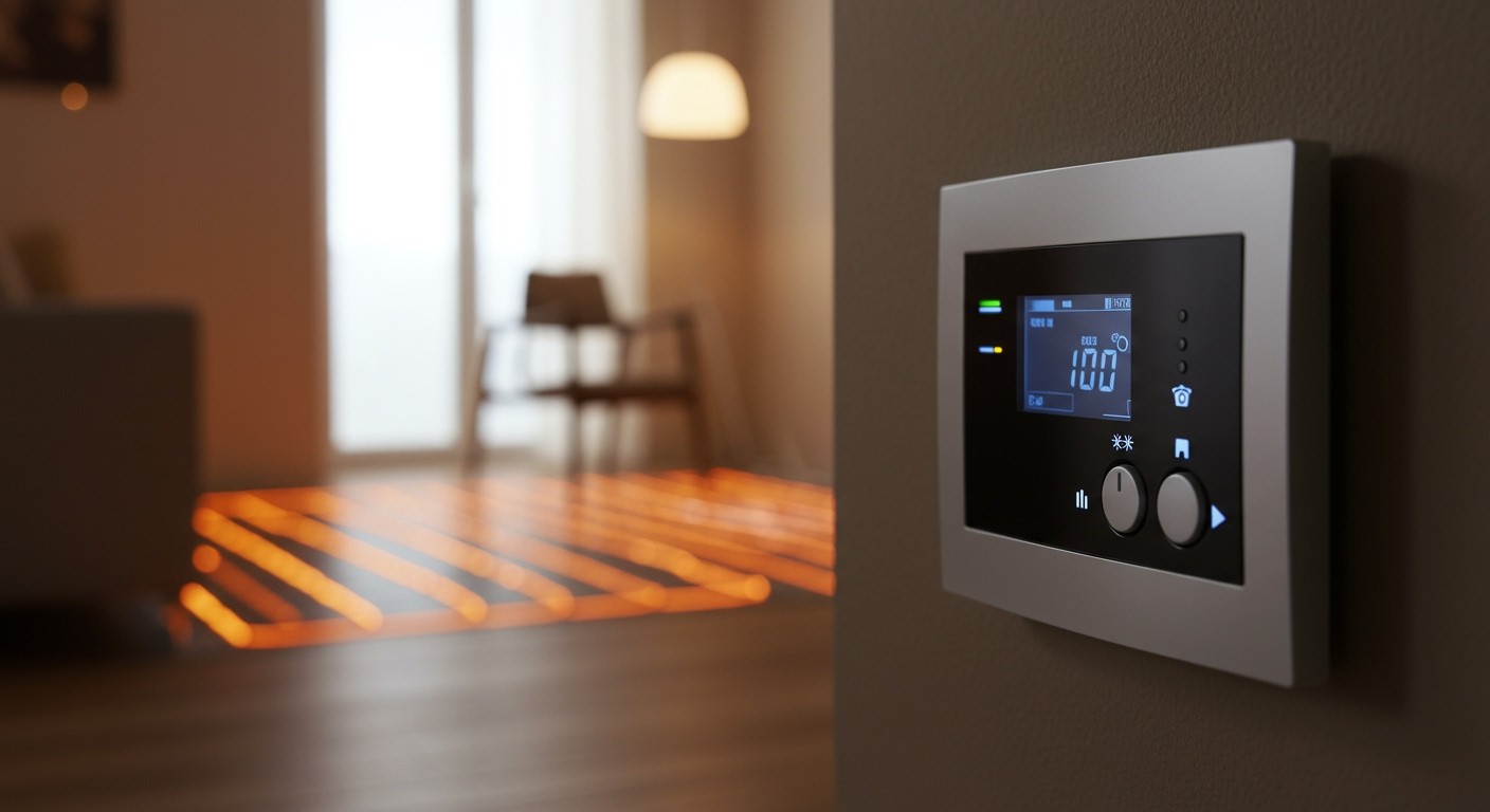 Az elektromos termosztátok optimalizálják a padlófűtés energiáját.