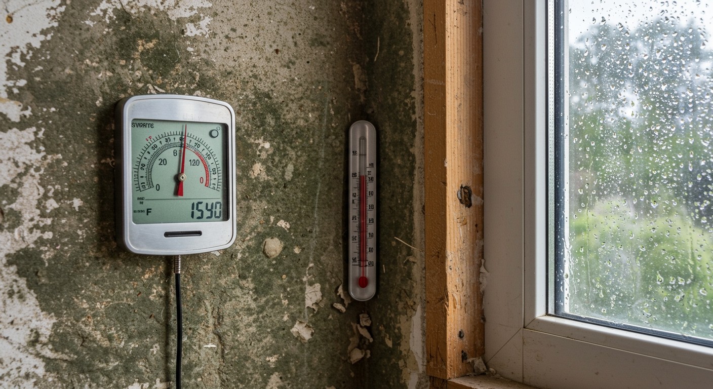 A magas páratartalom és rossz szellőzés penészesedést okoz.