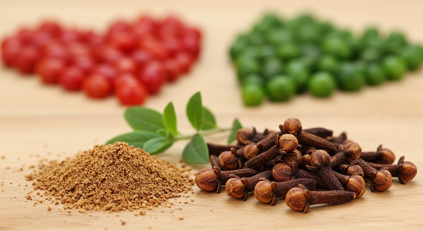 A szegfűszeg eugenoljában található antioxidáns hatású vegyületek.