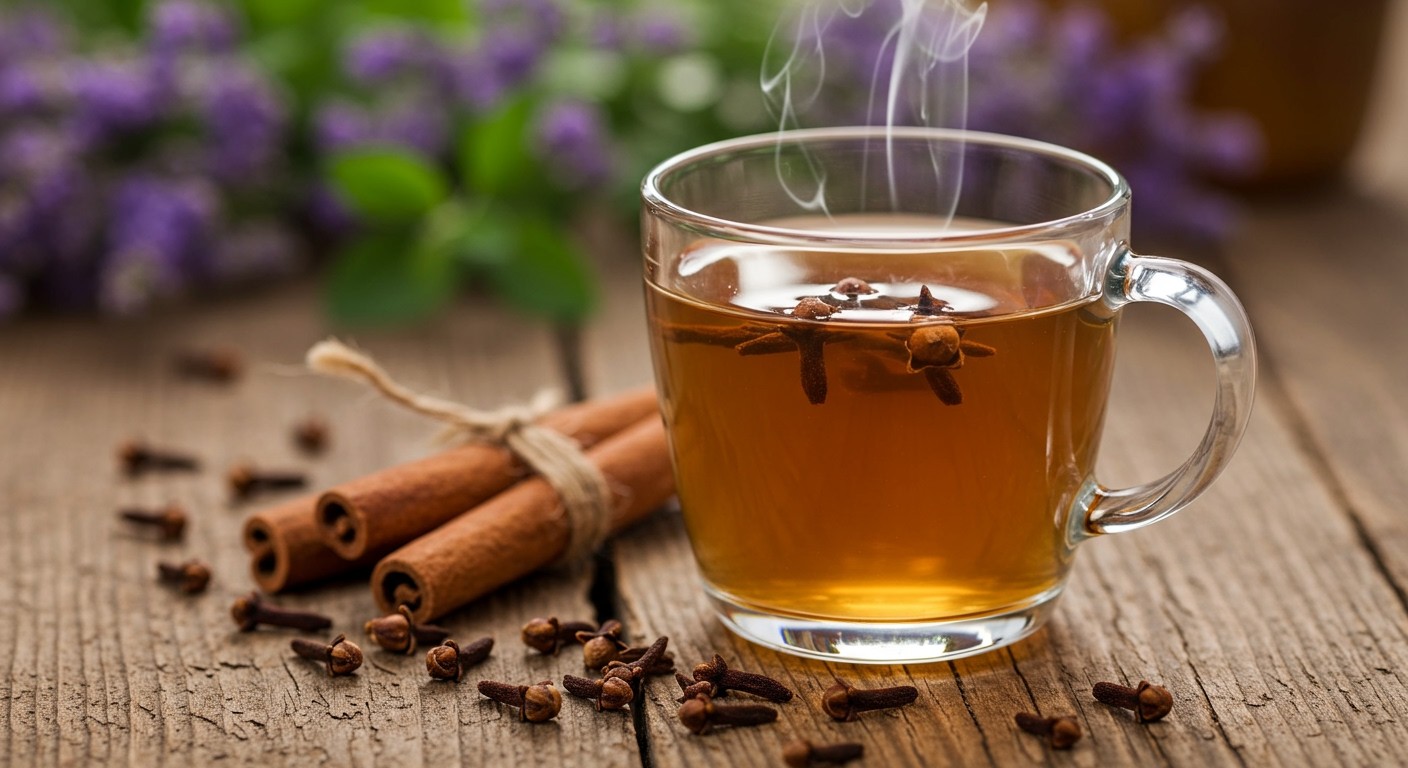A szegfűszeg tea gyulladáscsökkentő és fájdalomcsillapító hatású.