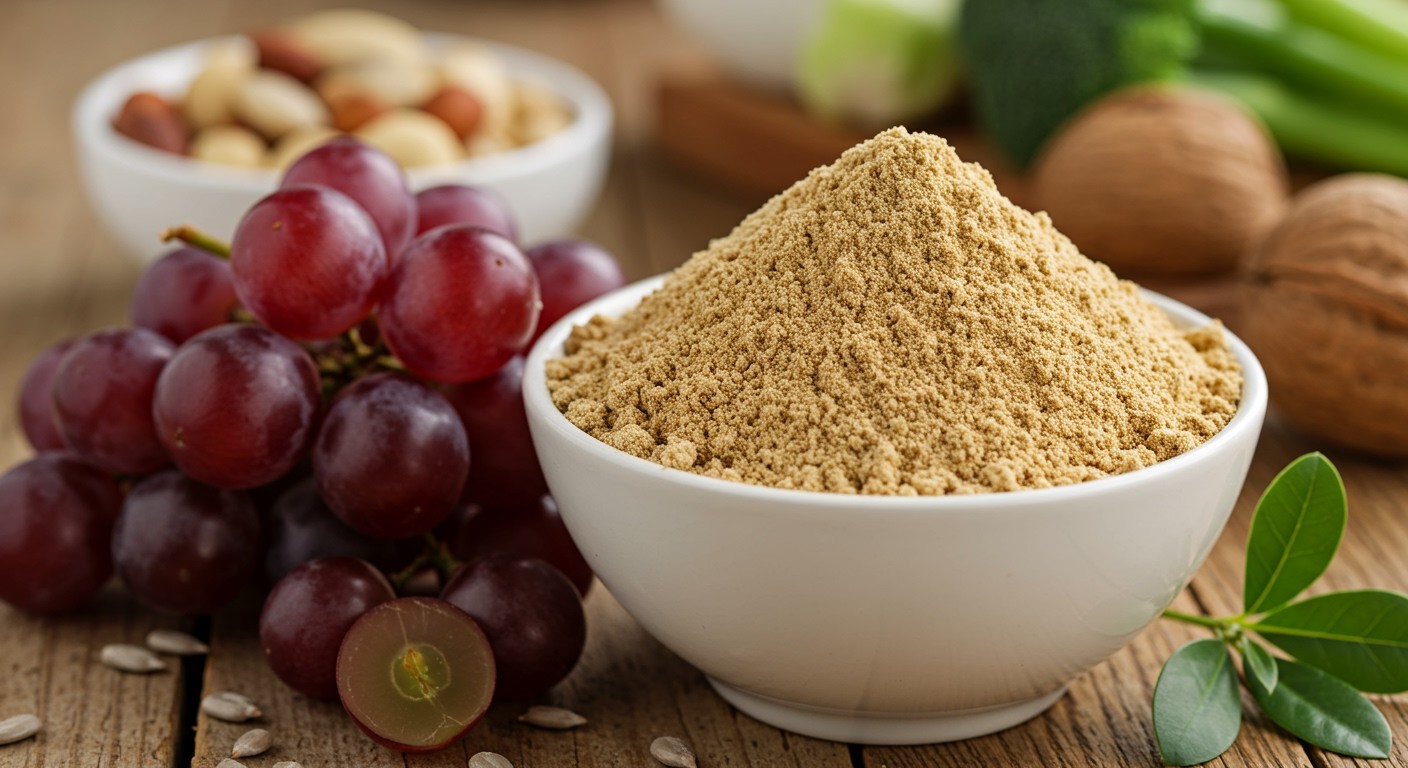 A szőlőmagliszt gazdag antioxidánsokban, támogathatja a paleo étrendet.