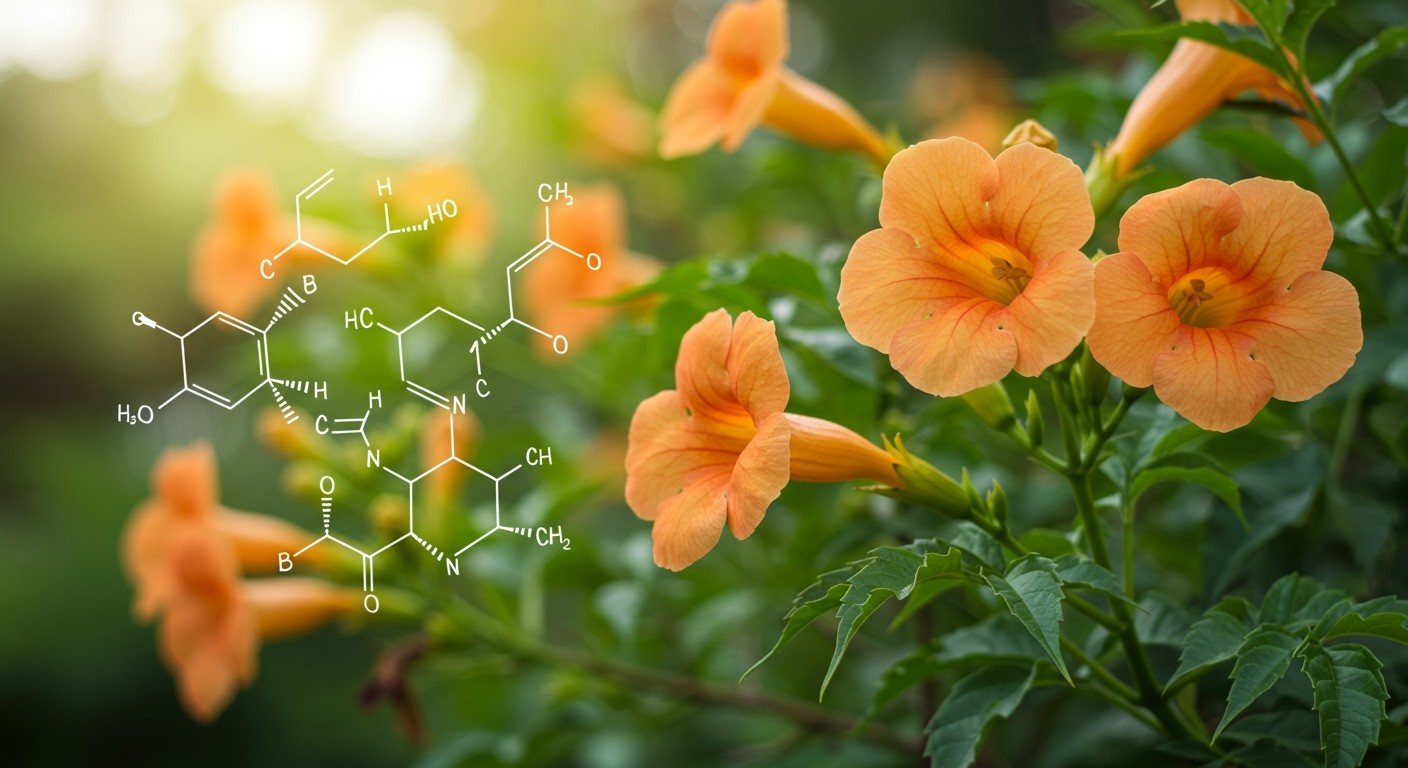 A trombitavirág gazdag alkaloidokban és flavonoidokban.