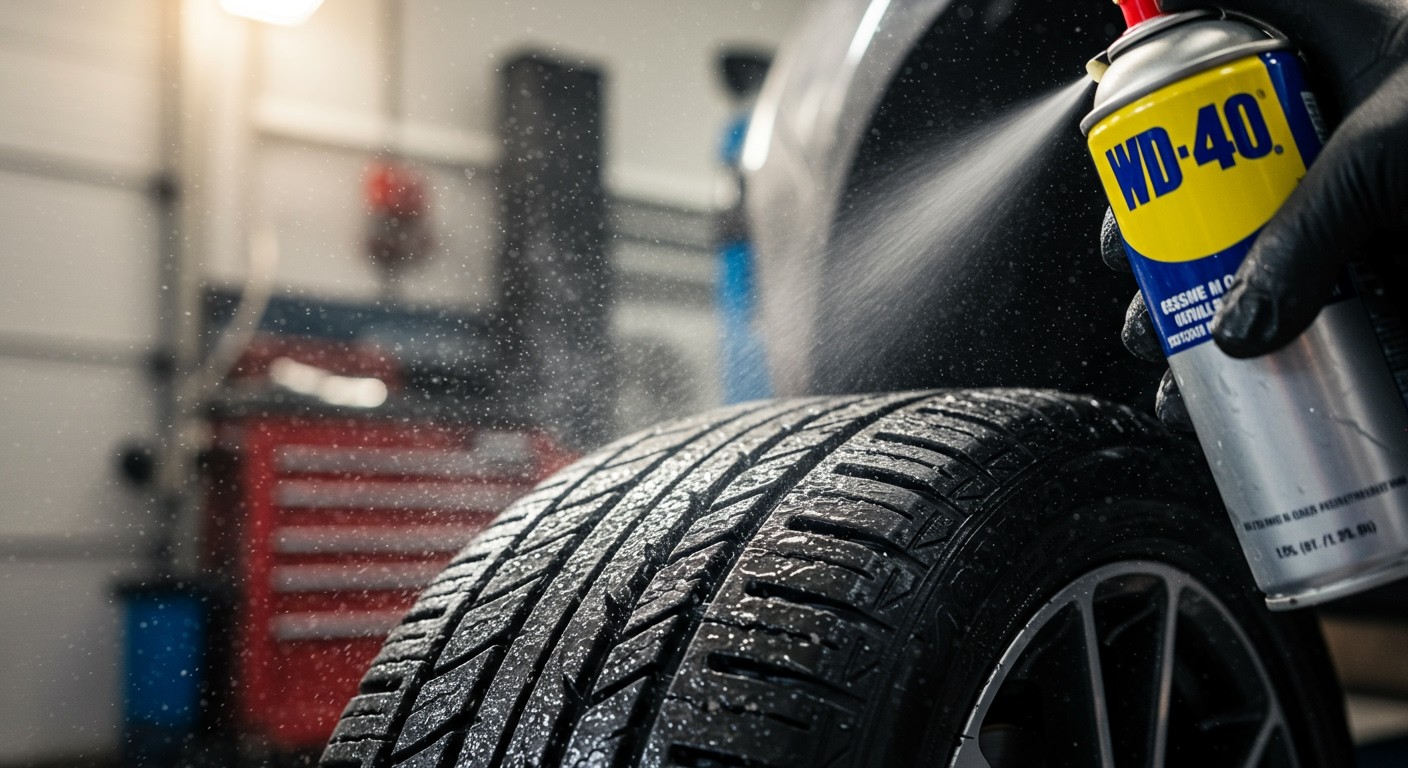 A WD-40 segíthet a gumiabroncsok ápolásában és védelmében.