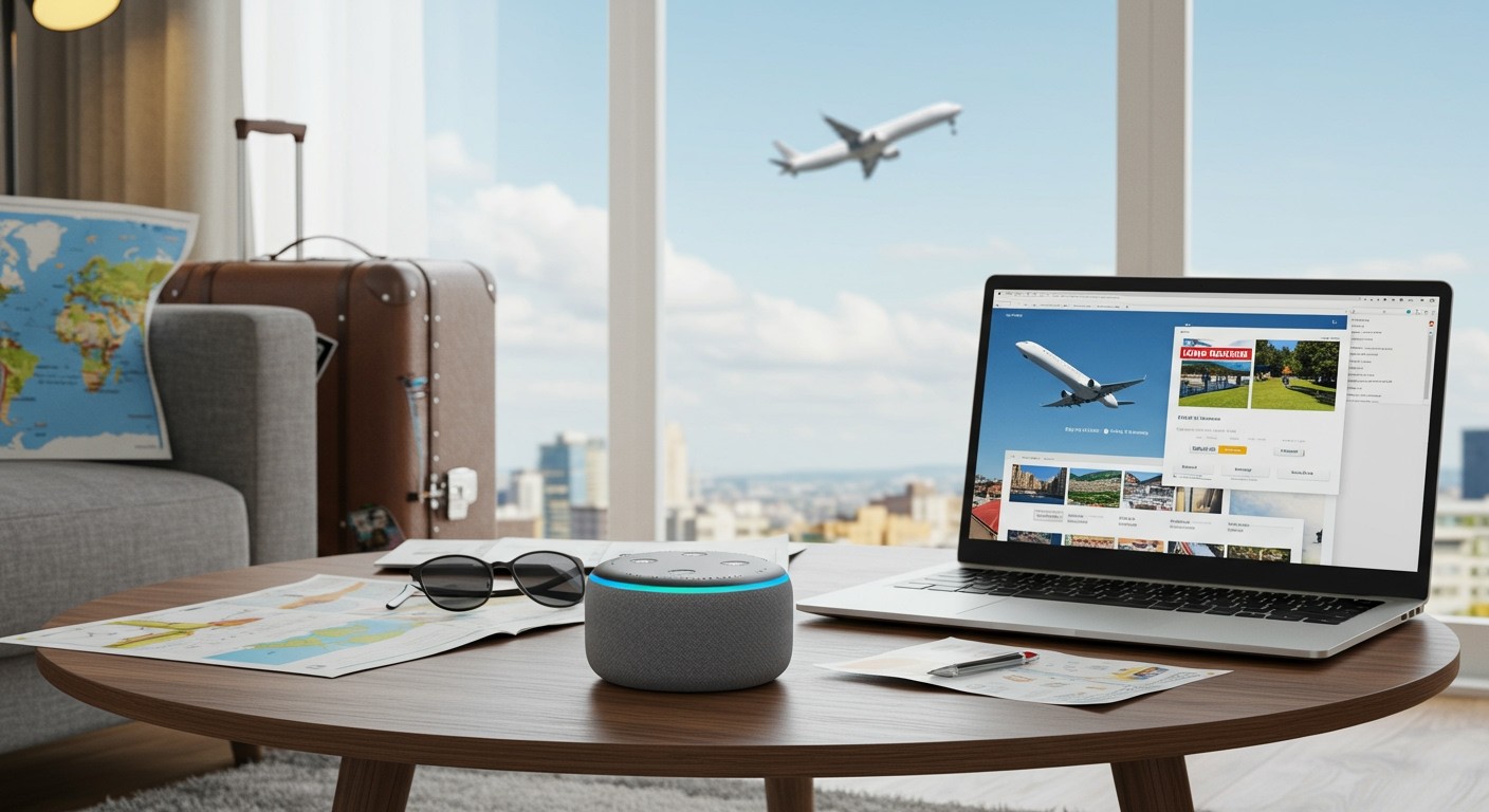 Alexa segíthet repülőjegyek és szállások gyors keresésében.
