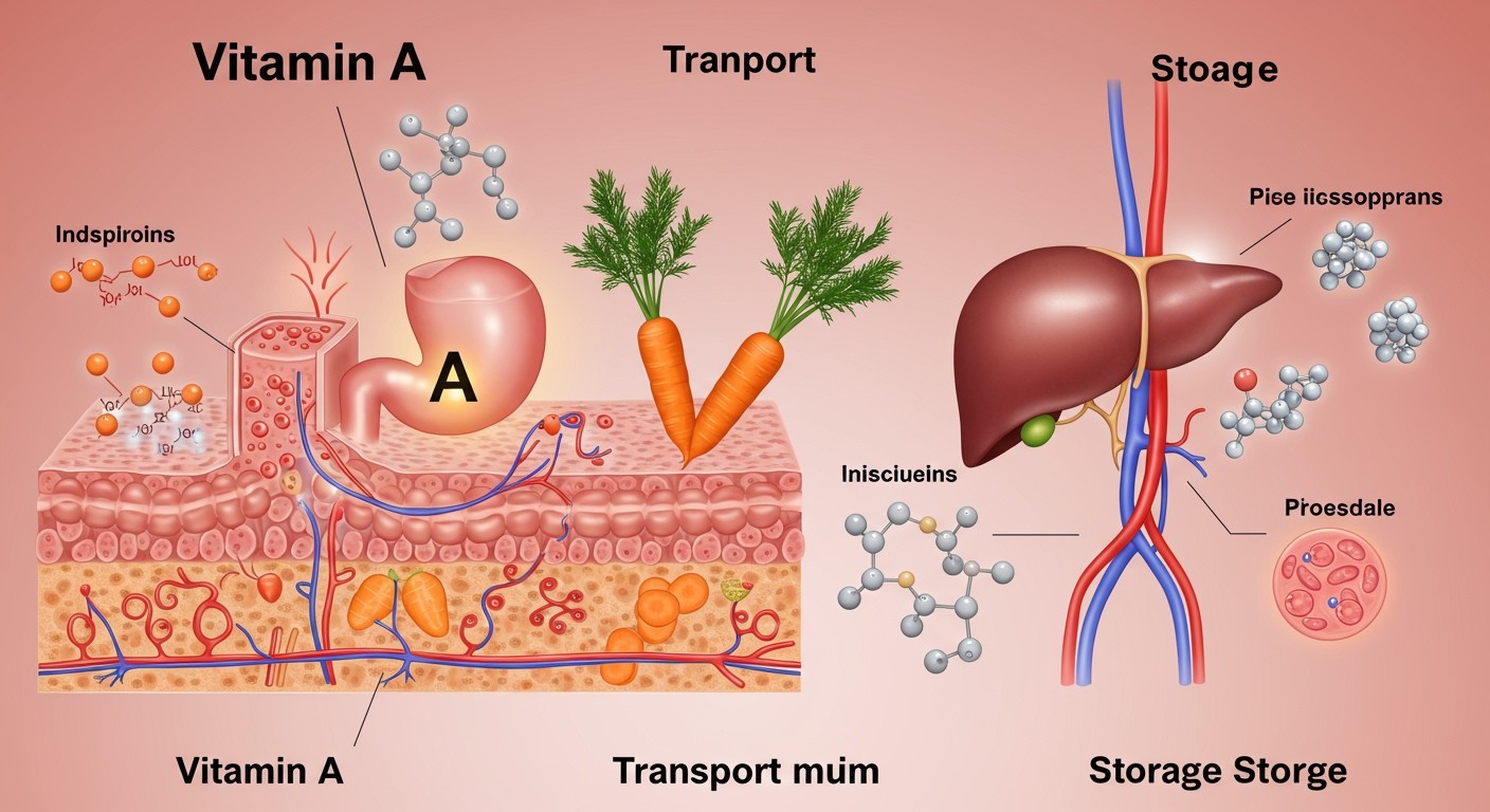 Az A-vitamin zsíroldékony, tárolása a májban történik.