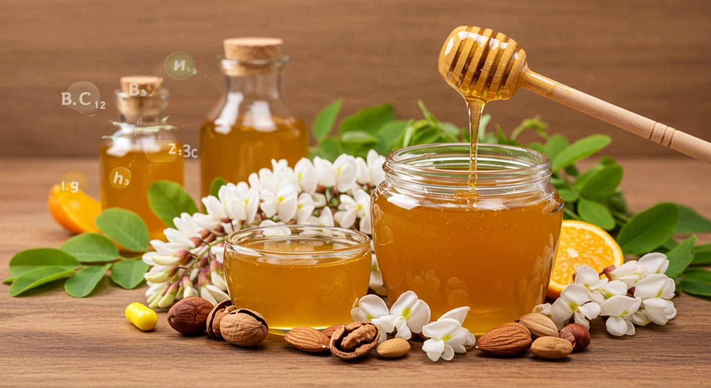 Az akácméz gazdag C-vitaminban és antioxidánsokban.