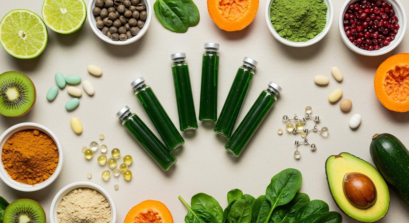 Az algakivonatok gazdag antioxidánsokban és vitaminokban.