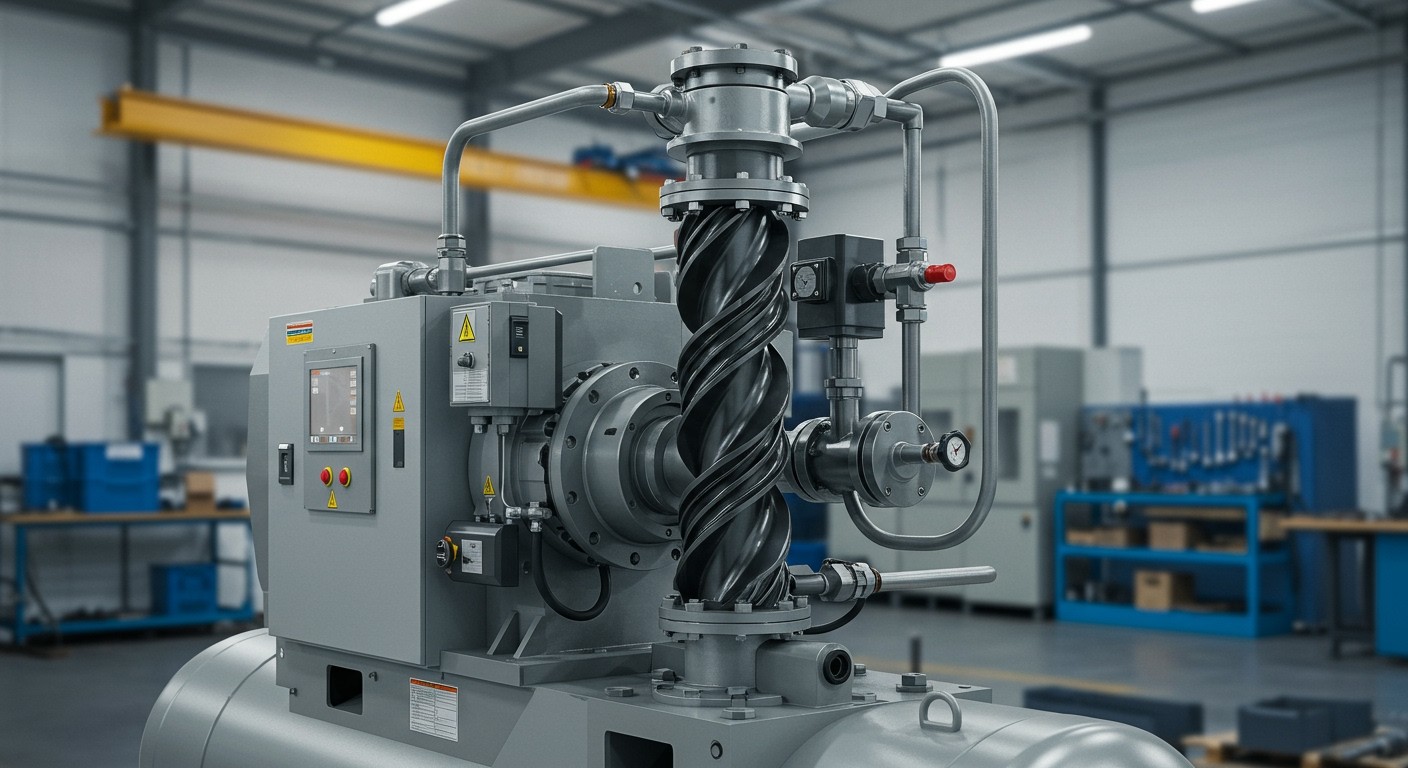 A csavarkompresszorok halkabbak és energiatakarékosabbak.