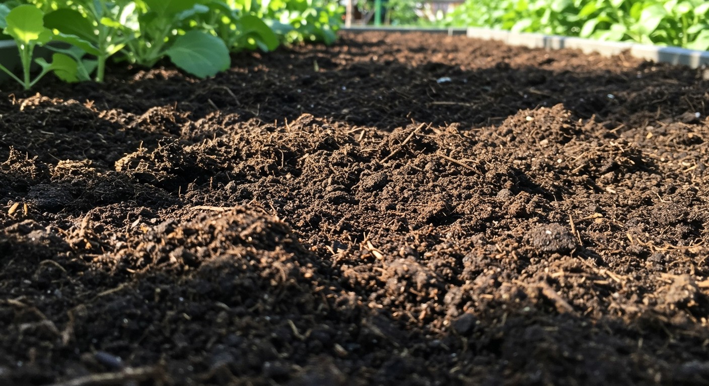 A felső réteg tápanyagdús talaj a növények fejlődéséhez.