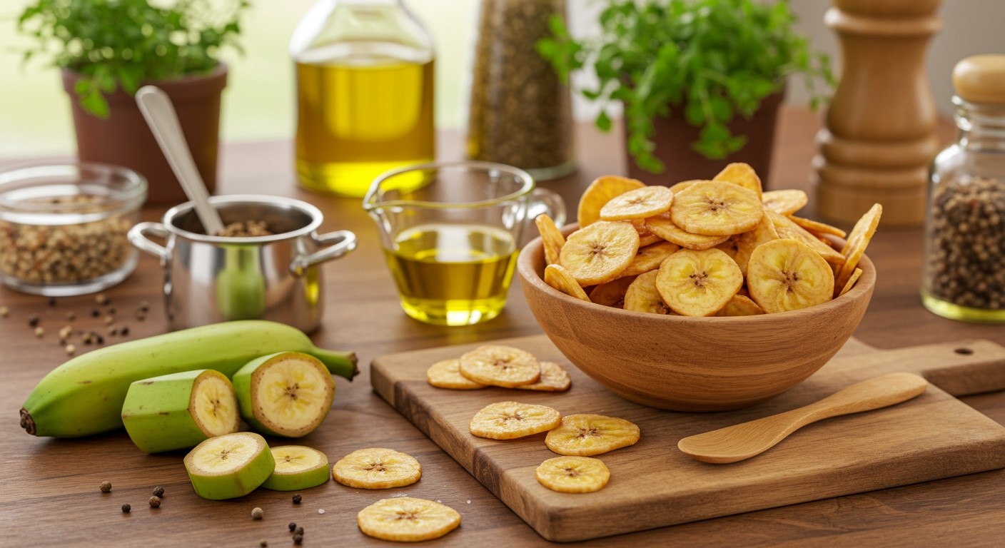 A főzőbanán chips gazdag tápanyagokban és ropogós finomság.