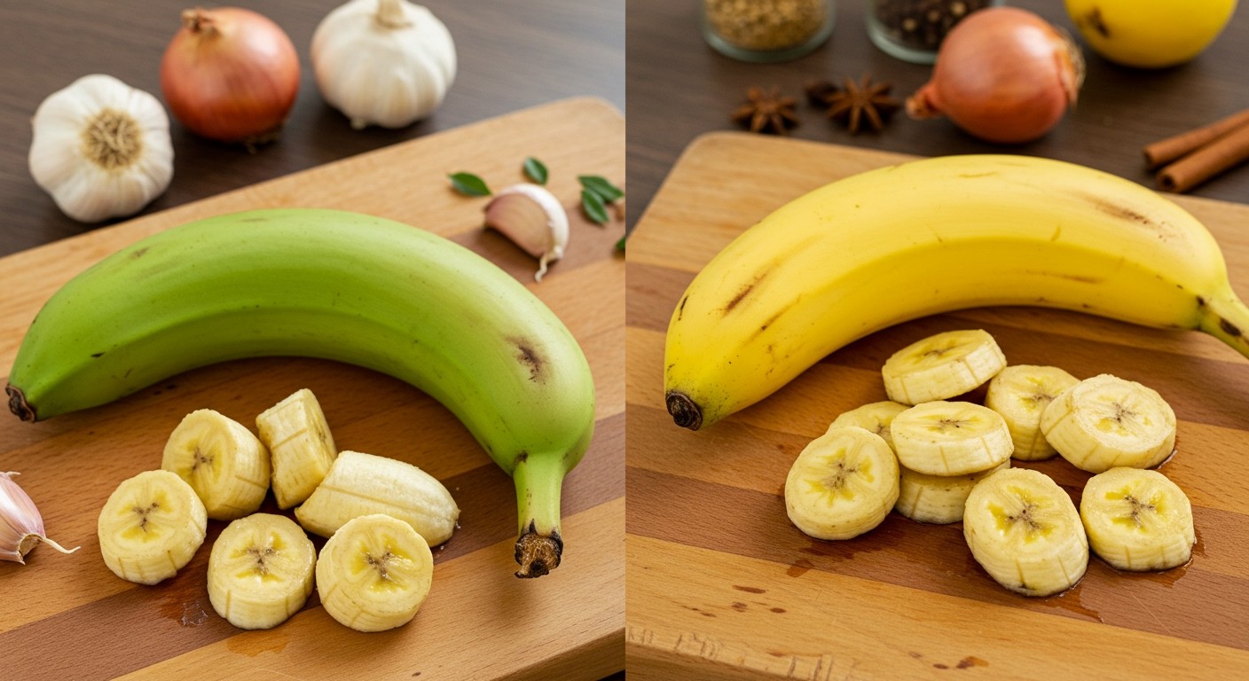 A főzőbanán gazdagabb keményítőben és vitaminokban.