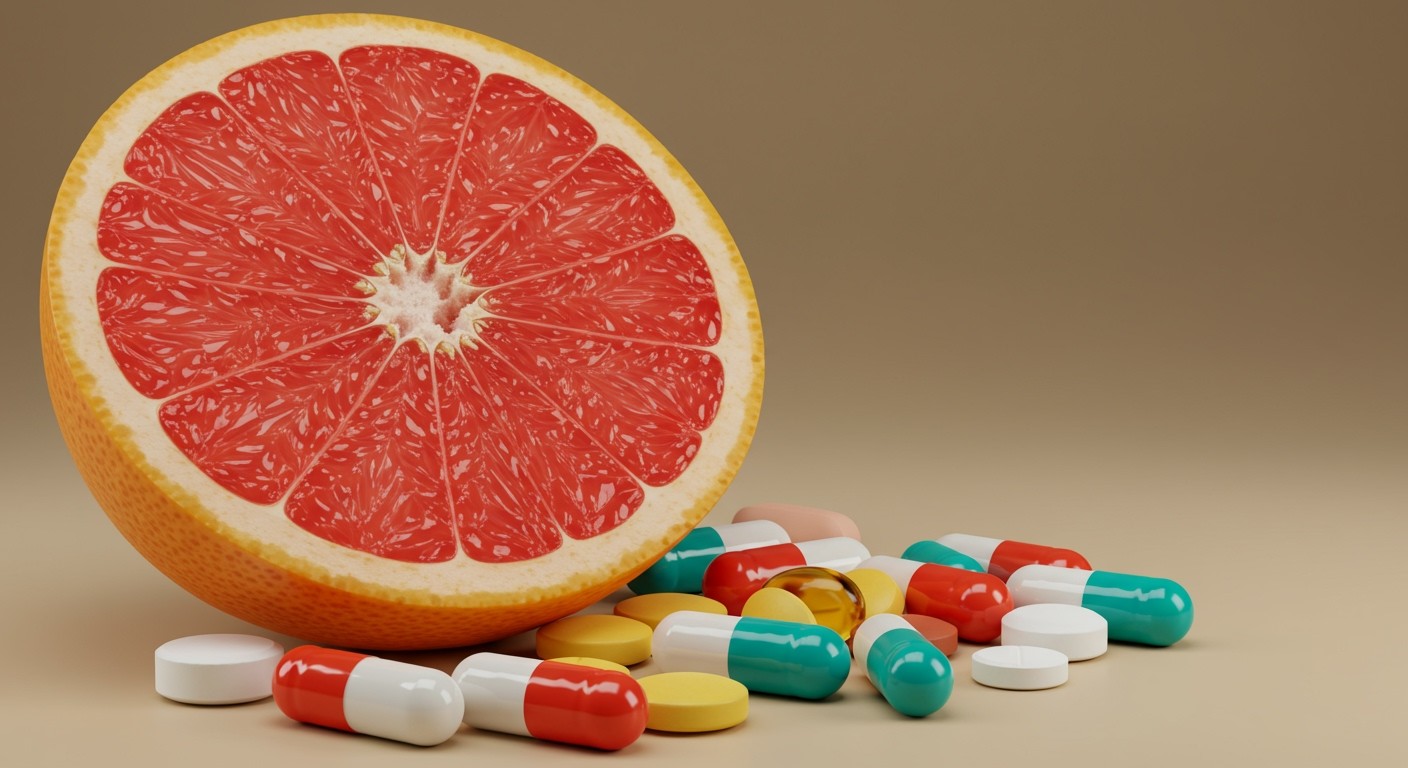 A grapefruit befolyásolhatja a gyógyszerek hatékonyságát.