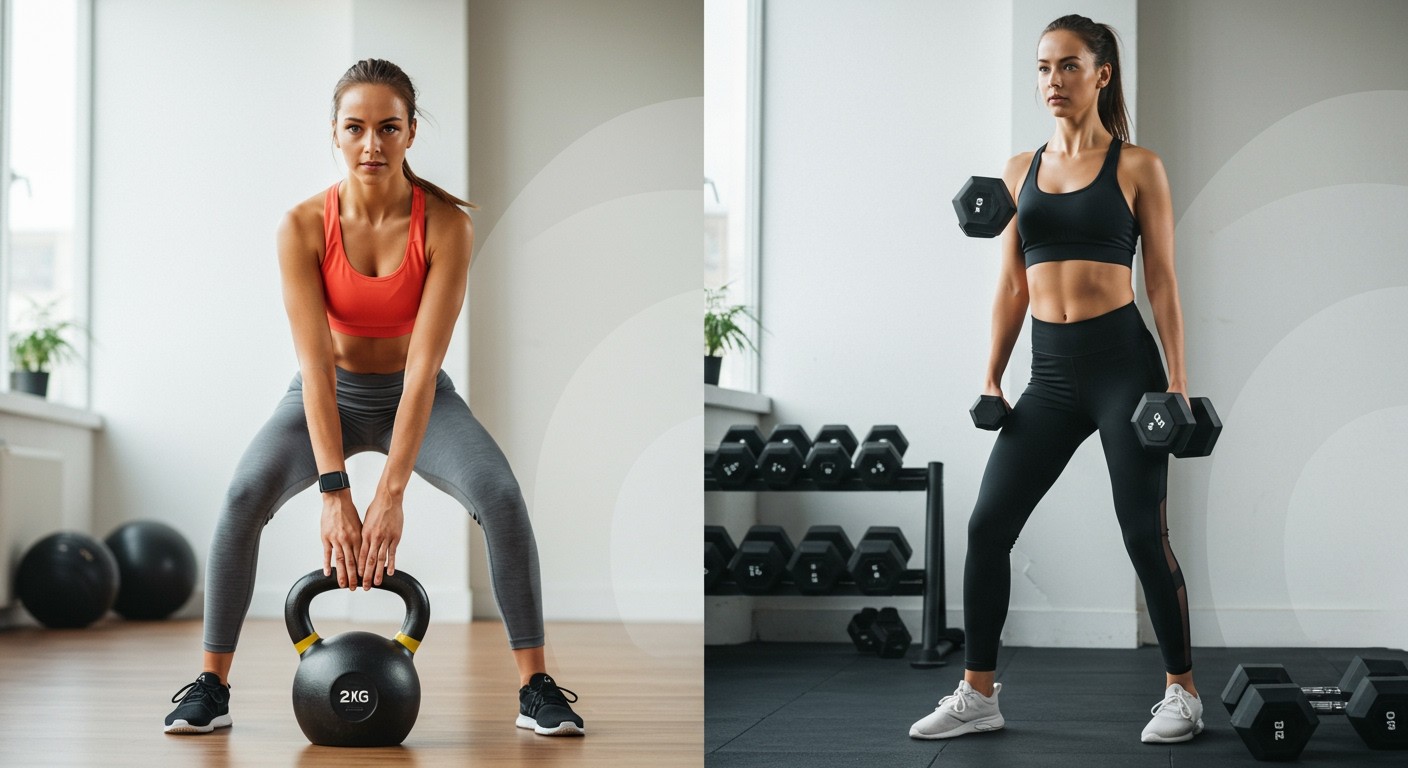 A kettlebell edzés közelibb funkcionális mozgást kínál nőknek.