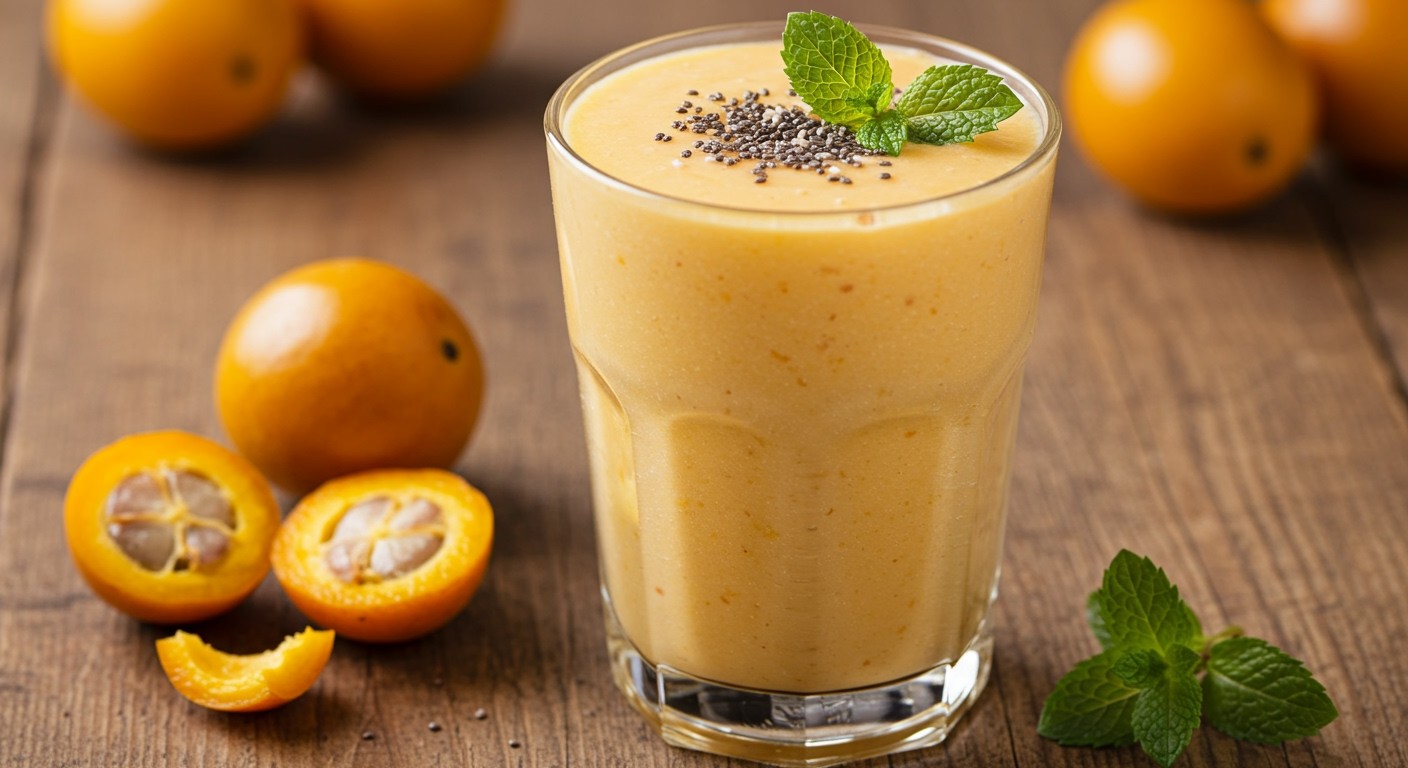 Lucuma poros turmixban vitaminok és ásványi anyagok gazdagsága rejlik.