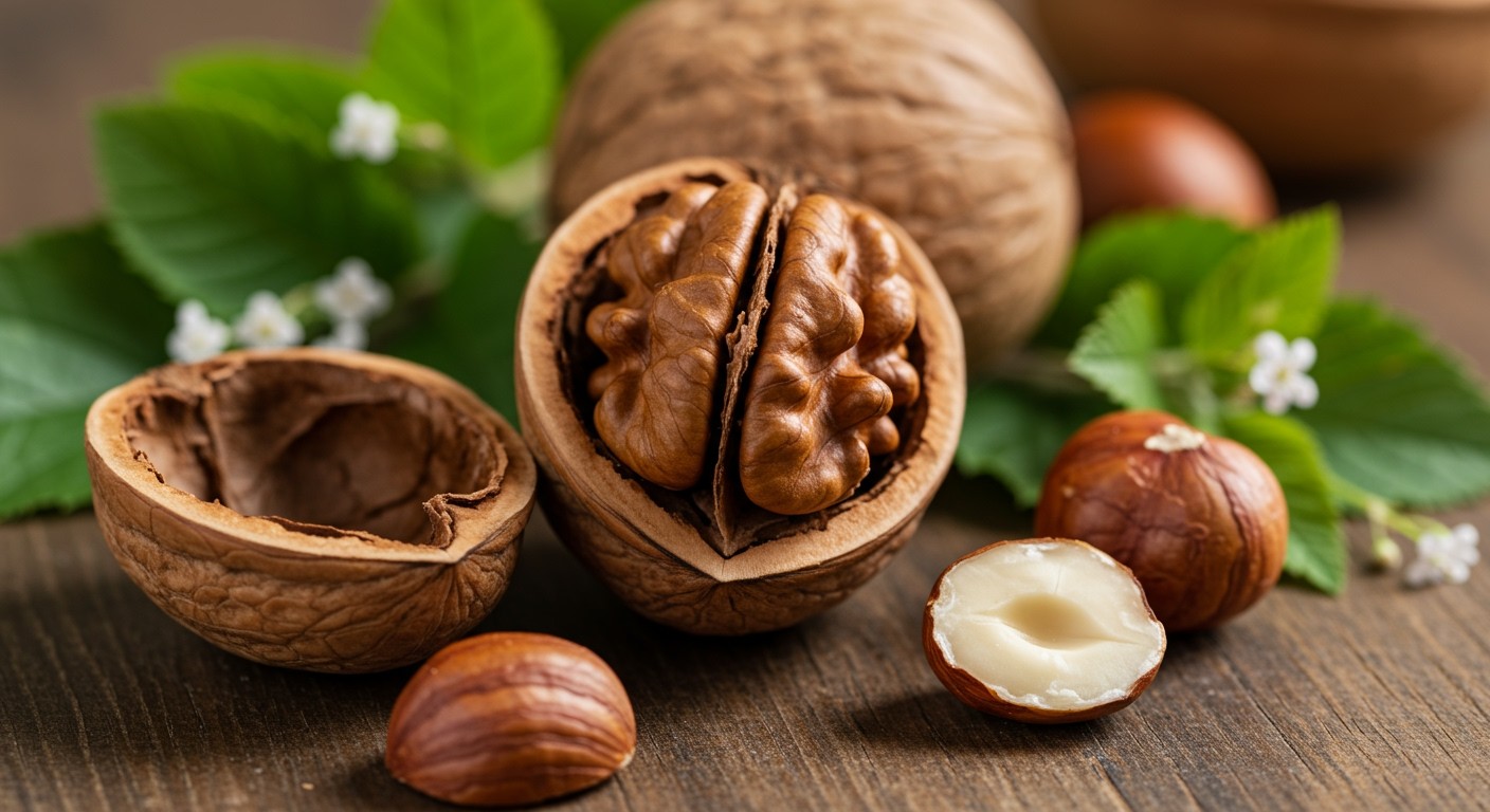 A mogyoró gazdag E-vitaminban, javítja a bőr rugalmasságát.