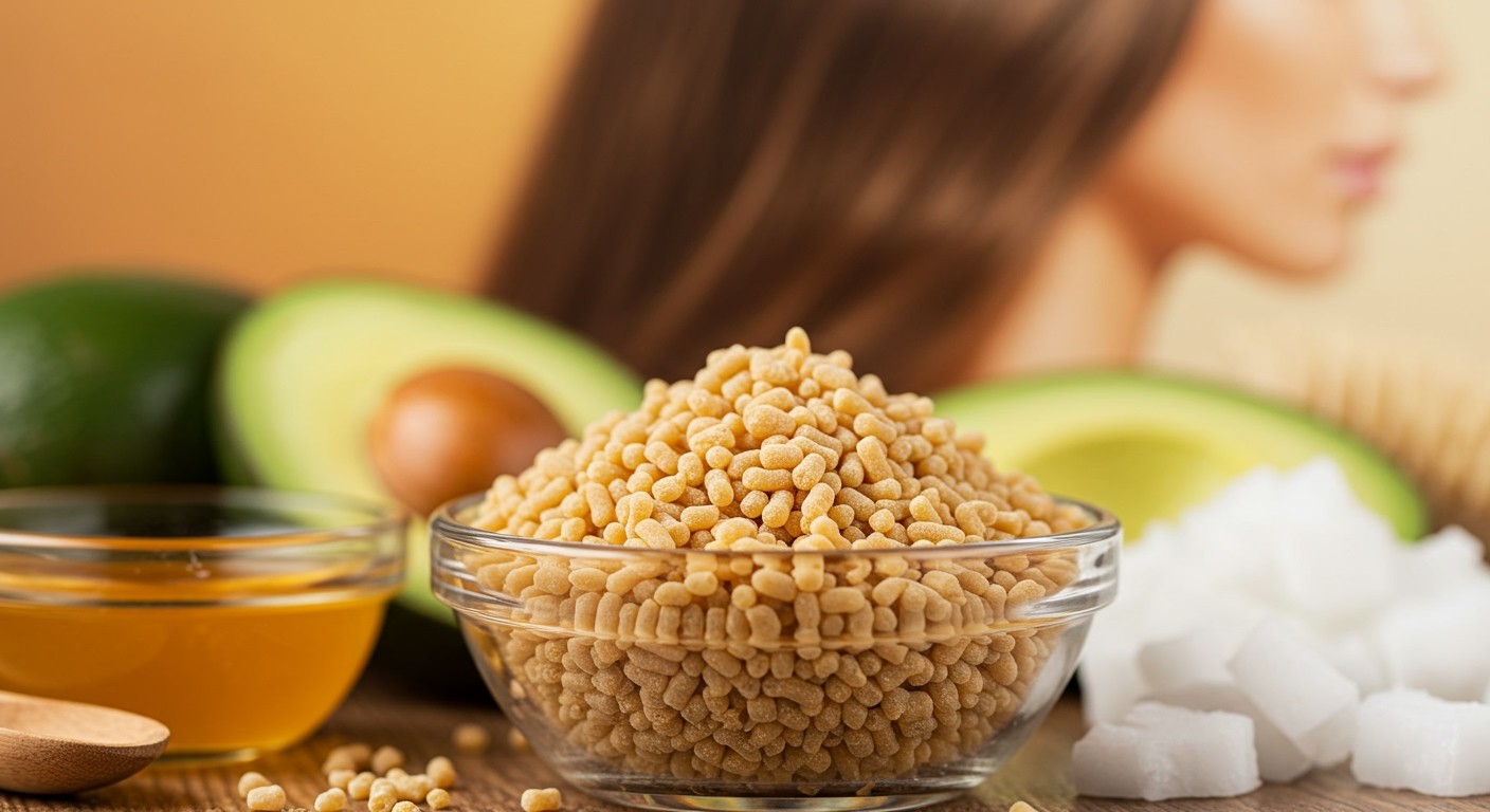 A sörélesztő gazdag B-vitaminban, táplálja a hajat.