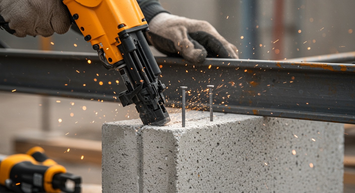 Betonban és acélban különleges rögzítési technikák szükségesek.
