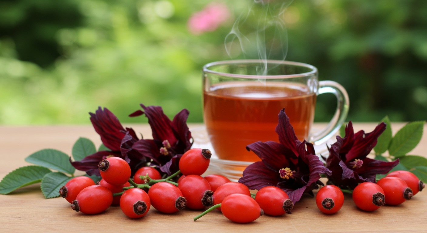 A csipkebogyó és hibiszkusz tea erősíti az immunválaszt.