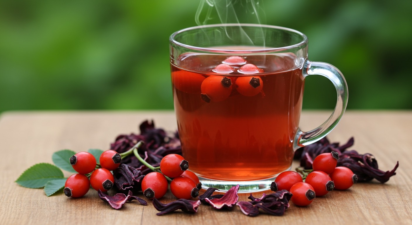 A csipkebogyó és hibiszkusz tea segíthet a vércukorszint szabályozásában.