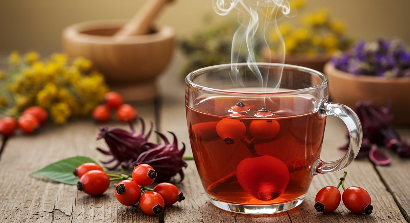 A csipkebogyó és hibiszkusz népszerű népi gyógyászati szerek.