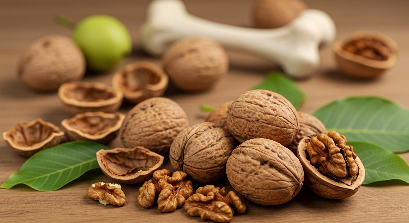 A dió gazdag omega-3 zsírsavakban, erősíti a csontokat.