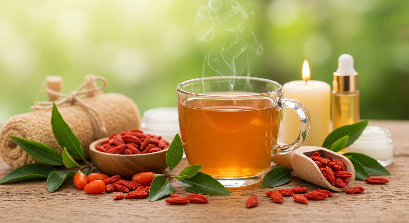 A goji tea antioxidánsai segítenek a bőr regenerálásában.