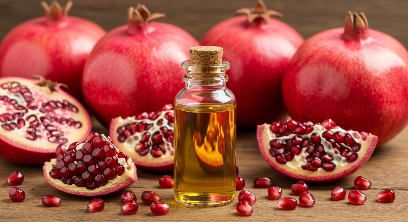 A gránátalmamag olaj gazdag antioxidánsokban és omega zsírsavakban.
