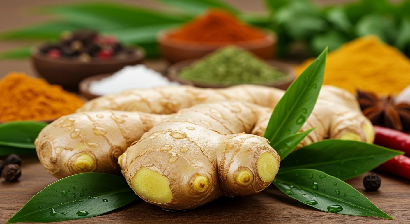 A gyömbér erős antioxidáns, védi a sejteket a károsodástól.