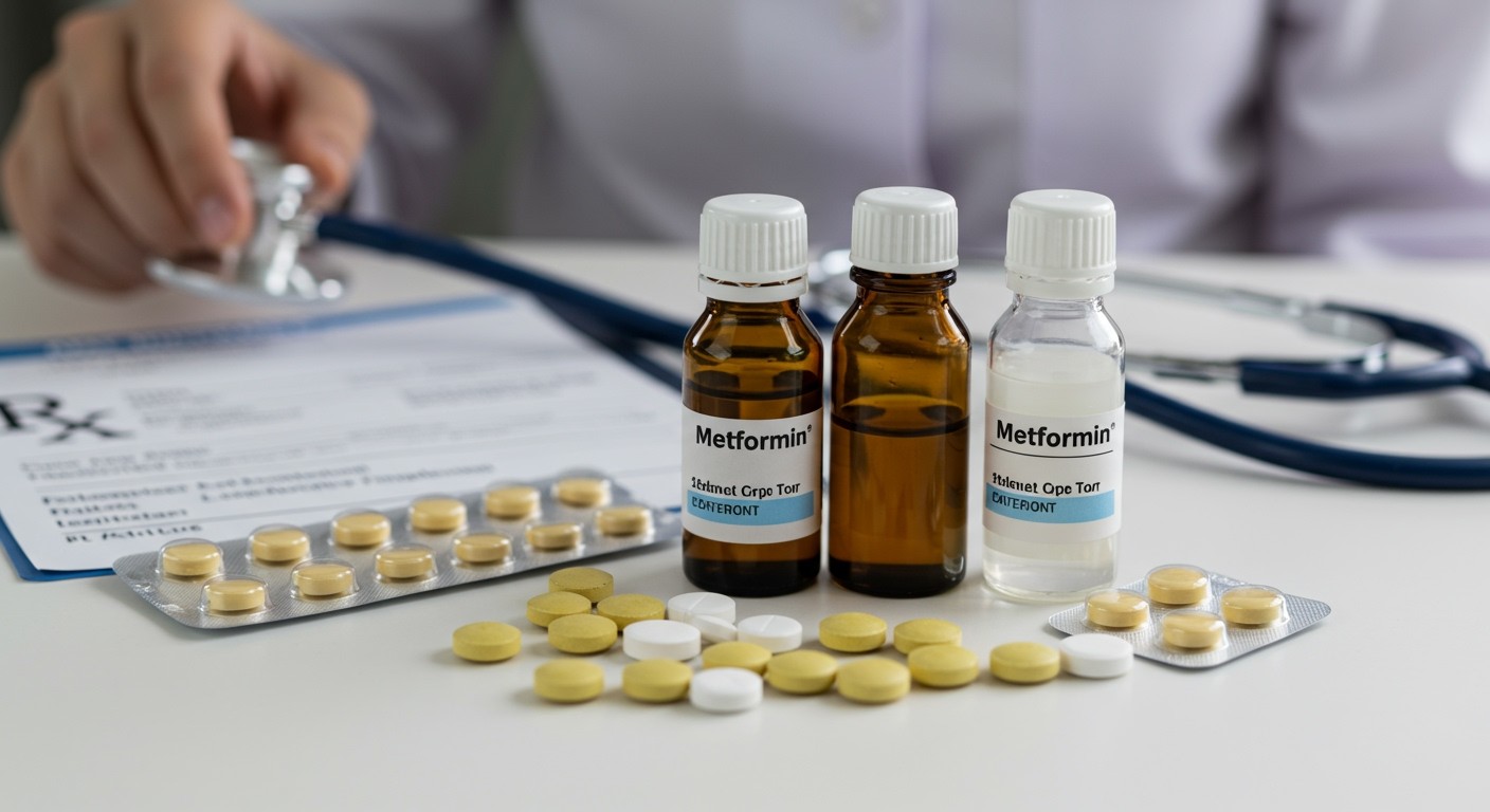 A metformin gyakori dózisa 500-2000 mg naponta.