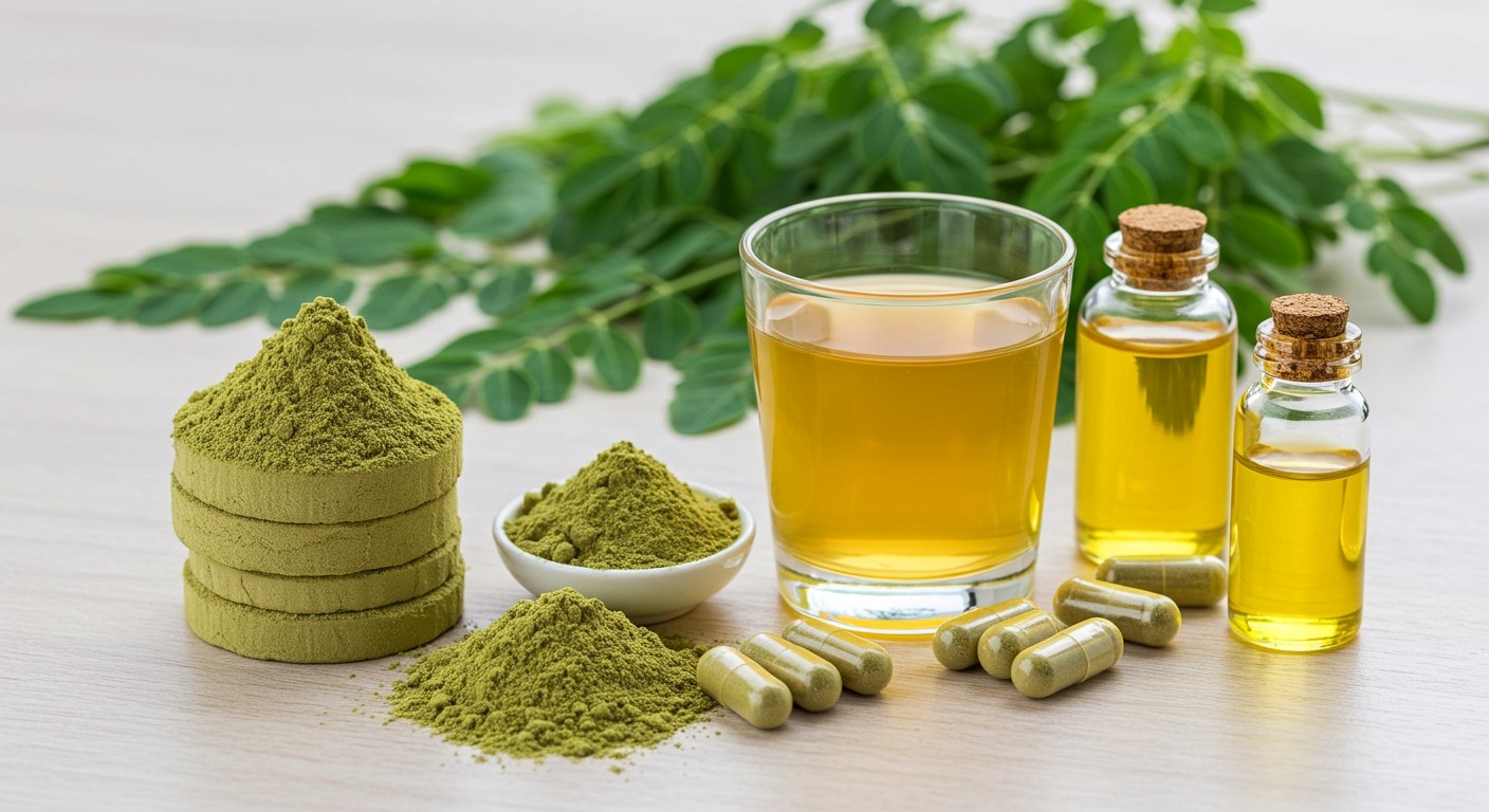 A moringa pora gazdag tápanyagokban és antioxidánsokban.