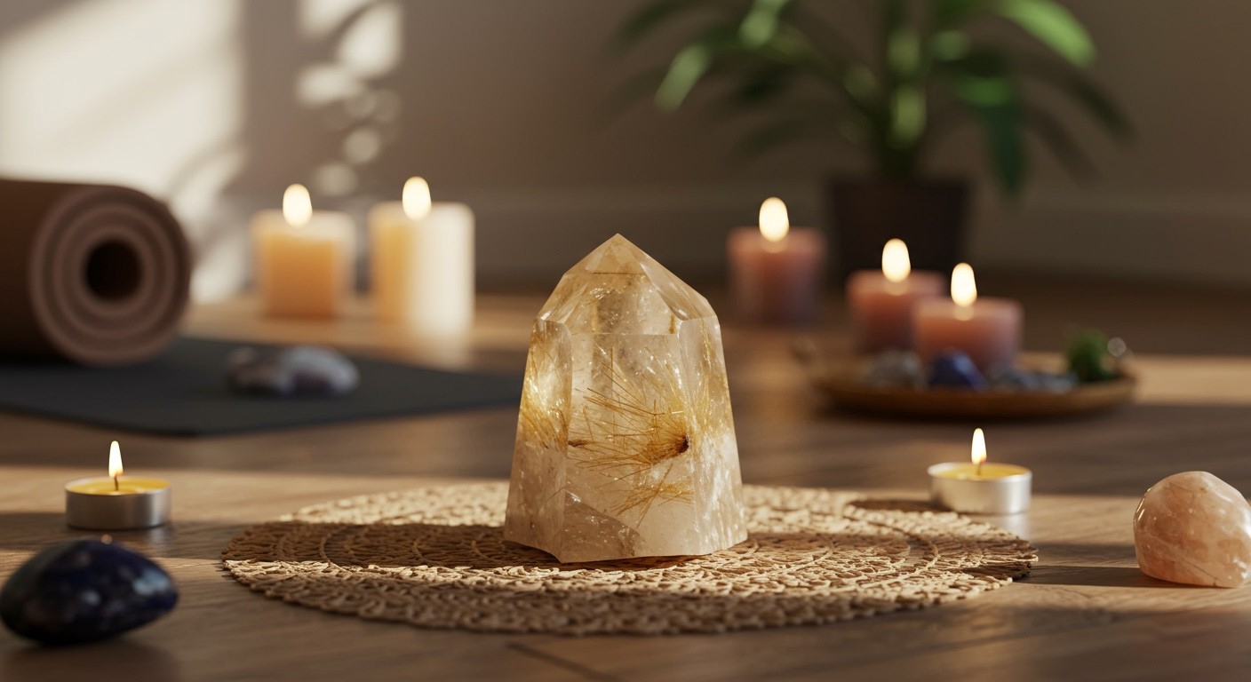 A rutilkvarc fokozza a meditációs mélységet és tisztaságot.