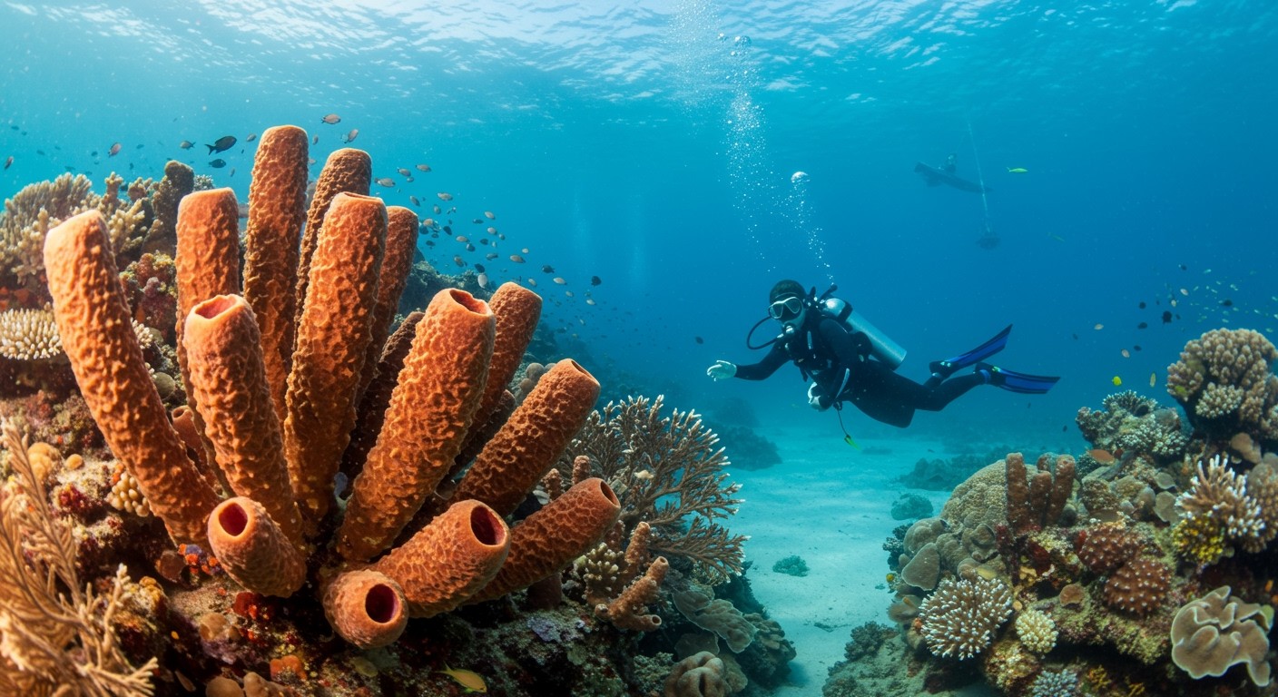 A szivacskorallok biodiverzitása vonzza a turistákat és befektetéseket.