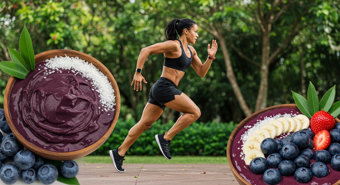 Az acai por segíti a sportolók energiaszintjét és regenerációját.