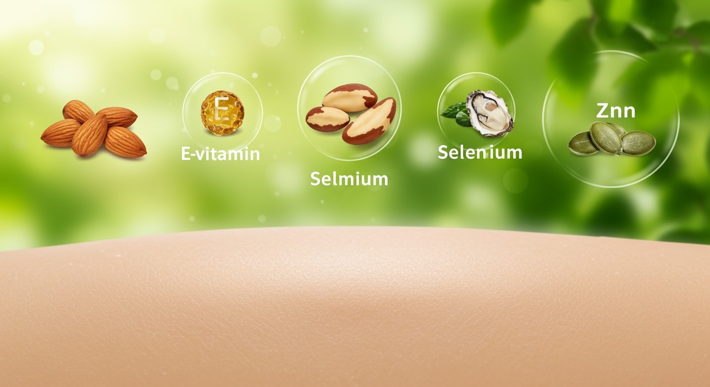 Az E-vitamin védi a bőrt az öregedéstől.