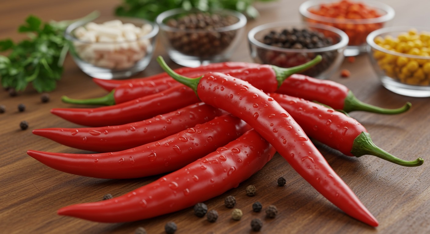 Az erős paprika gazdag C-vitaminban és antioxidánsokban.