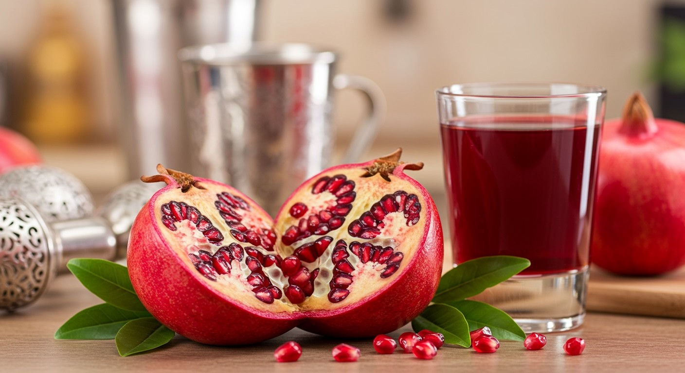 A friss gránátalmapálma leve antioxidánsokban gazdag forrás.