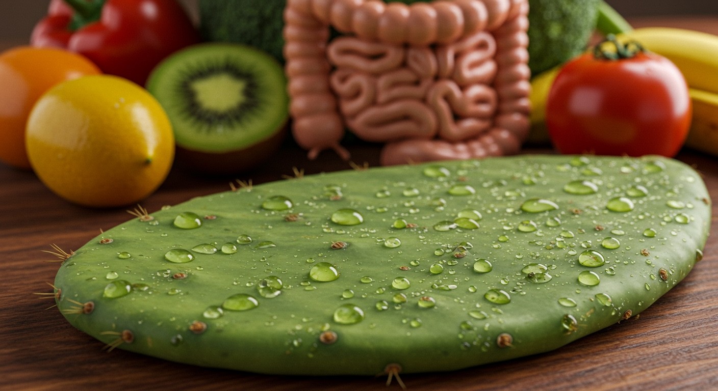 A Nopal kaktusz gazdag rostokban, támogatja a bélflórát.