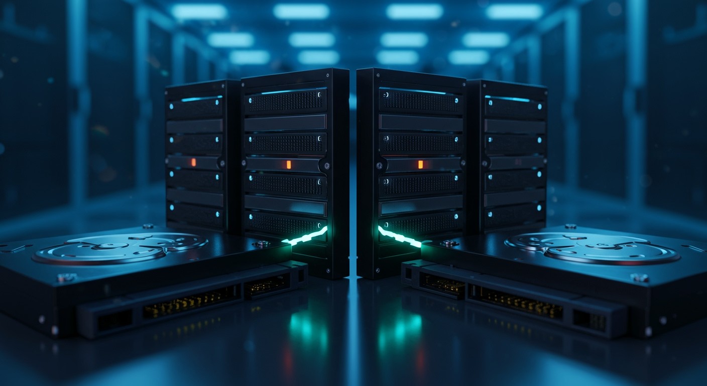A RAID 10 biztosítja a gyors adatátvitelt és védelmet.