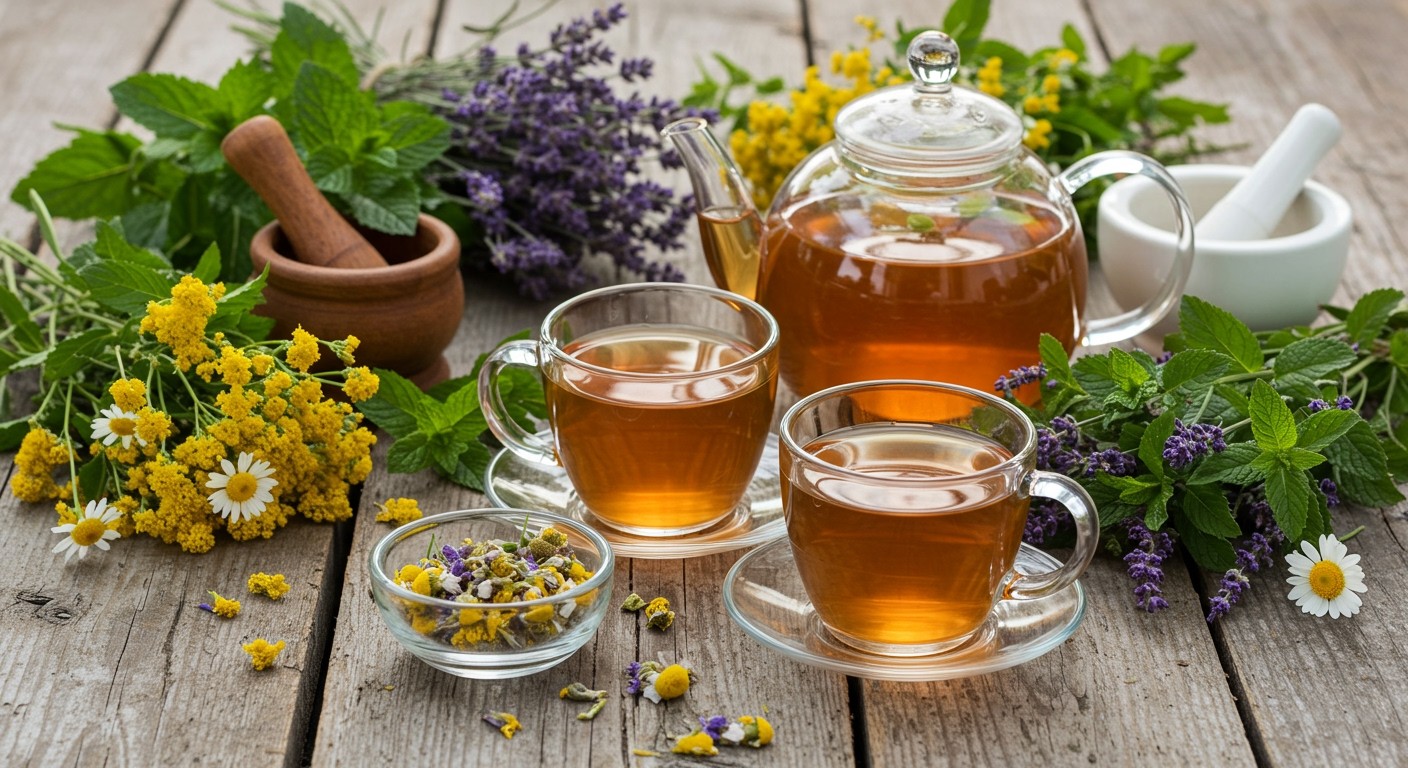 A cickafark tea megerősíti a kamilla nyugtató hatását.
